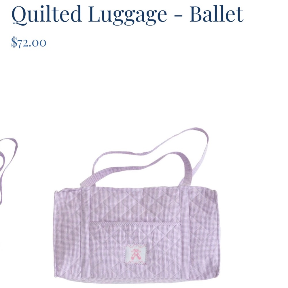 NWT Little English Ballet Duffle